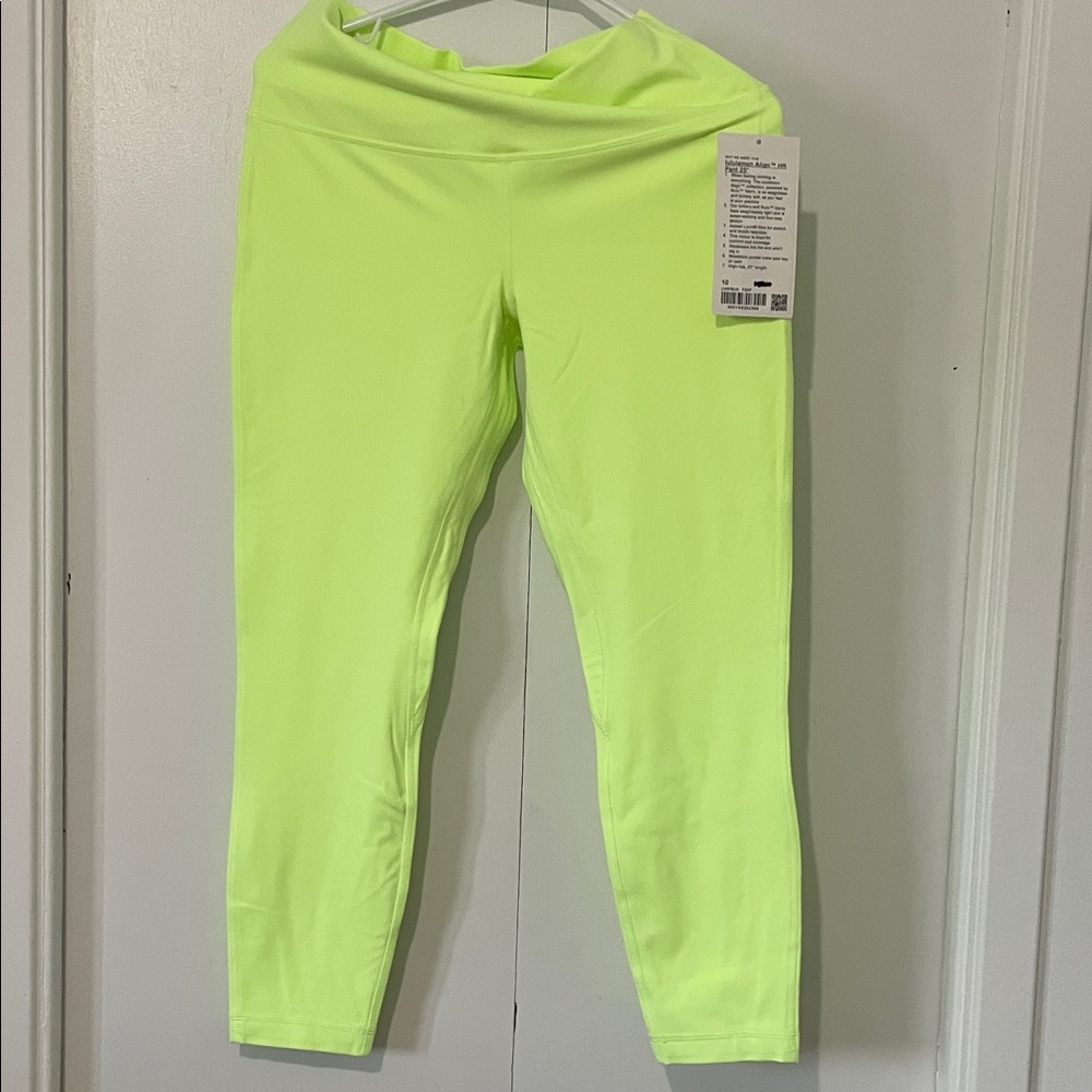 lululemon athletica Align Bright Lime Leggings HR 25” BNWT